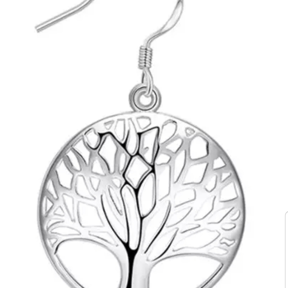 Silver-plated Tree of Life earrings. - Picture 4 of 4